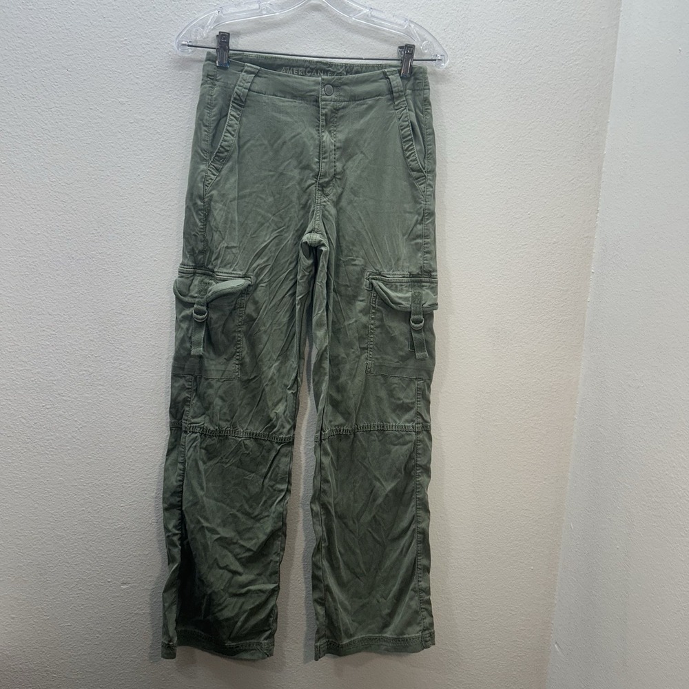American Eagle Outfitters Olive Green Wide Leg Cargo Pants